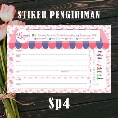 Jual Paket 50 Lembar Stiker Alamat Pengiriman Olshop 