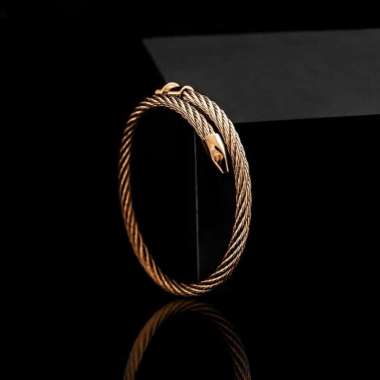 Emrys Bracelet Solo Titanium Real Titanium Anti Karat Gelang Titanium Rose Gold