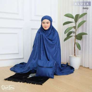 Mukena Bali Rayon Polos Alula navy