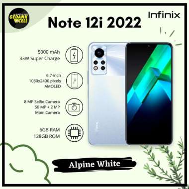Infinix Note 12i 2022 - Hp New Resmi Alpine White - 6/128