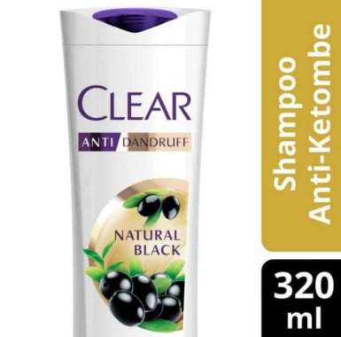 CLEAR Anti Dandruff Ice Cool Menthol Shampoo 320ml (CLEAR Menthol 320 ml) hitam