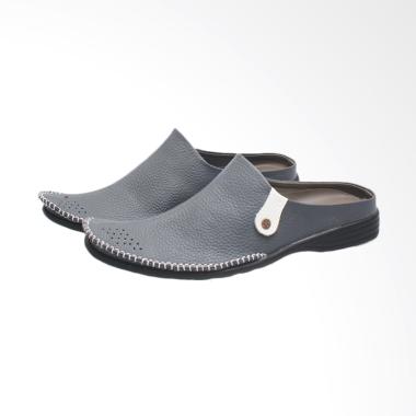 jual syaqinah slip on kulit asli sepatu pria abu 280 jual syaqinah slip on kulit asli sepatu pria abu 280
