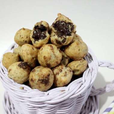 Sus Kering Isi Coklat Lumer - 250gram / Kue Soes Camilan Murah