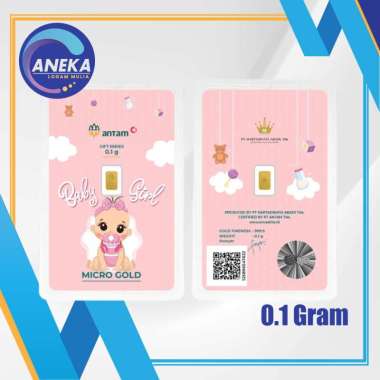 LOGAM MULIA MICRO GOLD ANTAM HARTADINATA 0.1 GRAM BABY GIRL 01 0.1GR