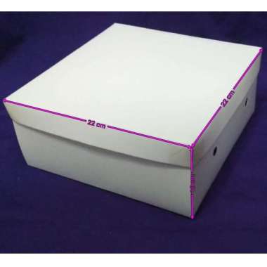 DIBURU BANGET!!! ( Kardus ) Dus Snack/Dus Nasi Polos Warna Putih Uk. 22 x 22 x 9