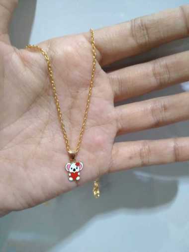kalung anak model red koala elegant emas asli