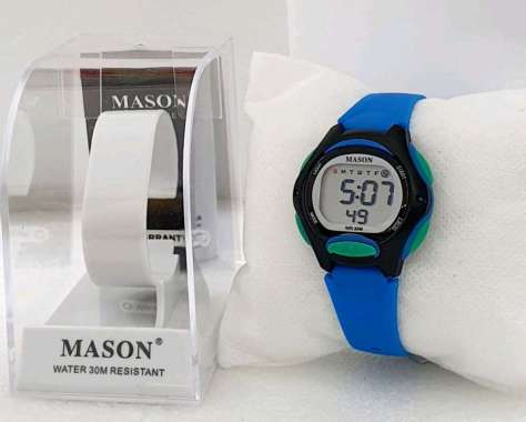 Jam Tangan Anak Kecil Jam Tangan Anak Perempuan Original Mason 7001 Anti Air Biru
