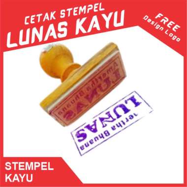 Cetak Stempel Kayu | Cetak Cap Lunas Gagang Kayu | Stempel Kayu Manual