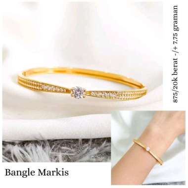 gelang bangle markis elegant emas asli