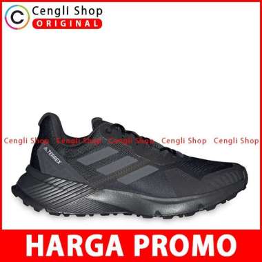 Jual Sepatu Running Pria Adidas Hitam Original Terbaru - Harga Promo