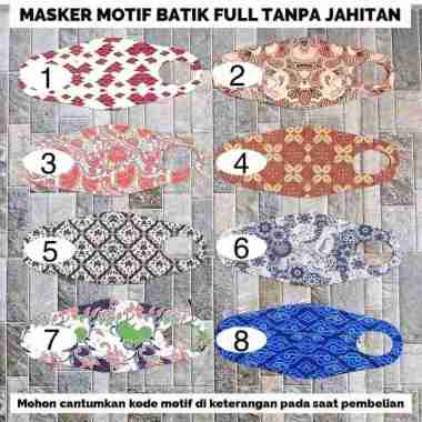 Masker Scuba Motif Batik Indonesia Full Tanpa Jahitan Dewasa Lembut