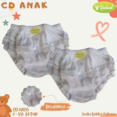 Yutind AV055 | Celana Dalam Anak Cewek / CD Anak Perempuan Bahan Adem Renda Pita Cantik Adem Nyaman 