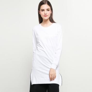 VM Gamis Polos Panjang Tunik Wanita L Putih