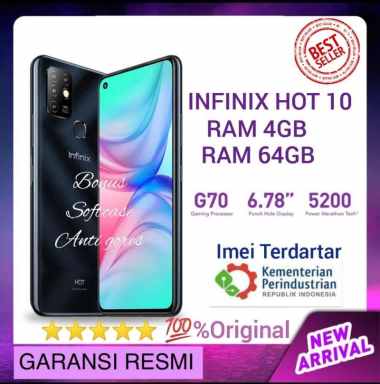 Jual PREORDER 4 HARI - Infinix Hot 10 X682B Smartphone