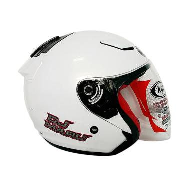 Jual KYT DJ Maru Helm Motor Half Face - Solid White Pearl