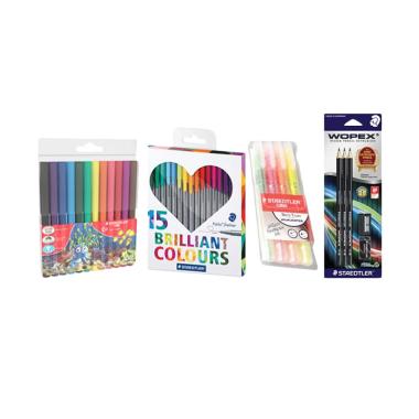 Jual Paket Sekolah 4 Staedtler Set Alat Tulis free Tas