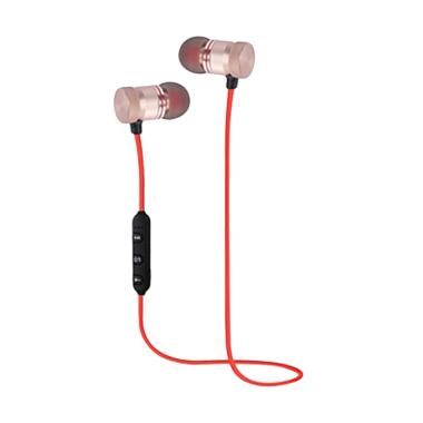 Jual Headset Magnet Sport Bluetooth Super Bass - Gold 