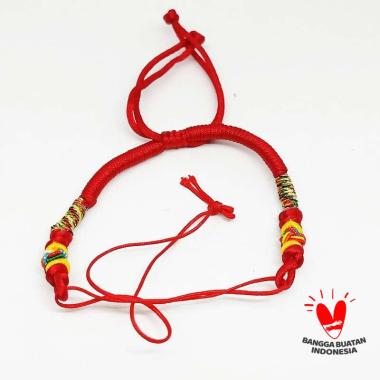 Gelang Tali Merah Linen - VeE Bahan Gelang Wanita Pria Handmade