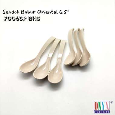 6 Pcs Sendok Bubur Melamin Onyx Oriental 6.5 Inch - 70065P Cream