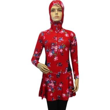 Jual Rainy Collections Motif Kembang Baju Renang Muslimah Syari - Hijau