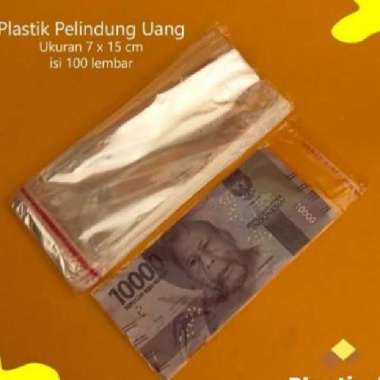 OPP SEAL MIKA LEM PLASTIK BENING BUKET UANG UNDANGAN MASKER 16x25cm - 100 lembar
