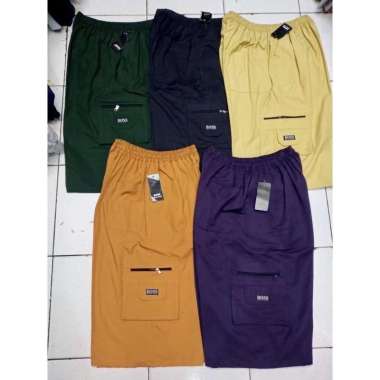 Celana Pendek Katun Pria Santai Rumahan Jumbo Big Size Standar, Abu