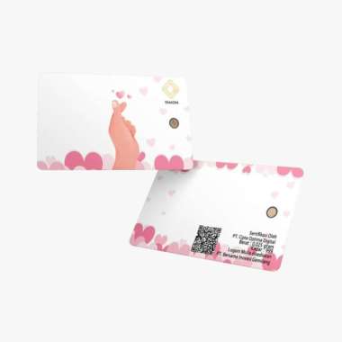 Logam mukua emas 24k 0,025gr - 0,1gr love series Saranghaeyo 0.025gr