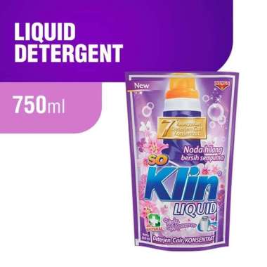 âˆš So Klin Liquid Detergent Anti Bau & Apek Blue Pouch [750 Ml] Terbaru