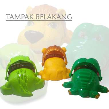Mainan Binatang Gigit/Buaya Godzilla Singa Gigit/Crocodile Godzilla Lion Dentist Mainan Edukatif Mur