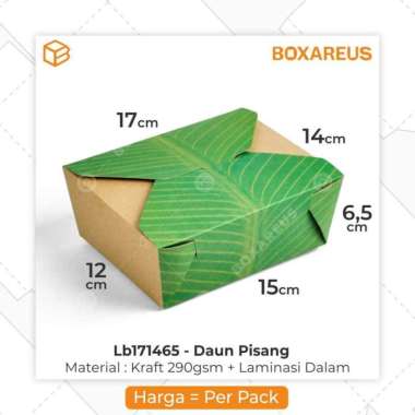 Food Pail Lunch Paper Rice Box Dus Laminasi Makanan Takeaway | LB171465