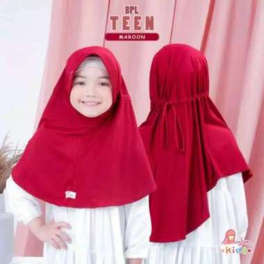 Jilbab bergo anak (7-9th) Miulan BPL teen Semua Ukuran Maroon