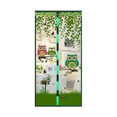 Jual Home Klik Tirai  Magnet  Anti Nyamuk Motif  Owl Hijau 