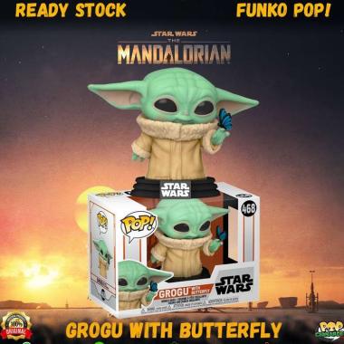 grogu with butterfly funko pop