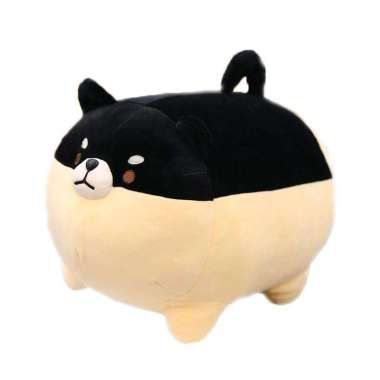 Boneka Plush Doll Anjing Shiba Inu Besar Import Hitam