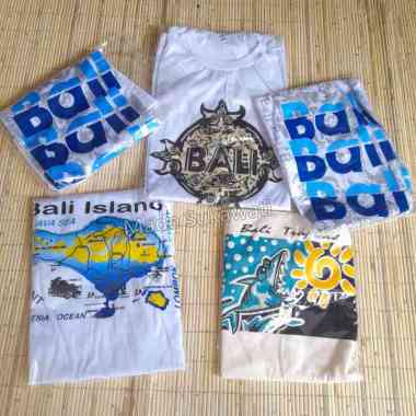 Baju Kaos murah santai unik khas bali Putih XL