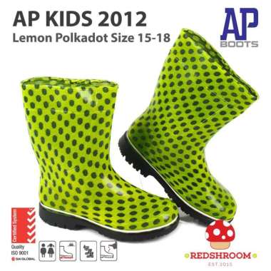 Sepatu Boot Anak AP BOOTS 2012 Lemon Polkadot - Sepatu Boot Karet 15