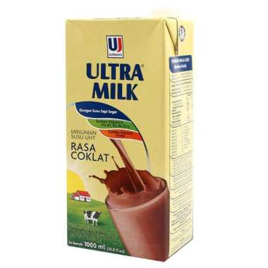 Jual Ultra Jaya Ultra Milk Cokelat Susu Uht 1000 Ml Murah - Update