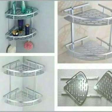 Rak Sudut Dinding Toilet Rak Dinding Tempat Shampoo Sabun