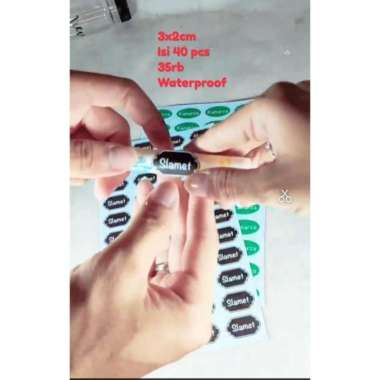 Stiker Nama Penanda Pensil Pena Sikat Gigi Buku Tulis Charger Sticker