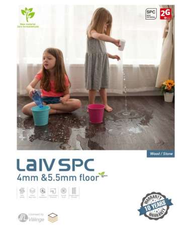 LaiV/SPC LaiV 4mm/LANTAI VINYL SPC CLICK/ SPC FLOORING LaiV MOTIF KAYU L083