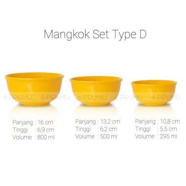 Mangkok Set Besar Kecil - Paket Mangkok Melamin - Mangkok Melamin - Set Mangkok Melamin Orange Set D