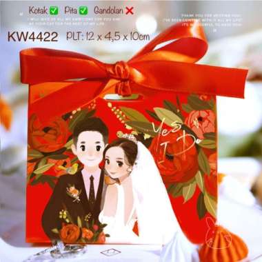 (10pcs) Kotak Permen Sangjit KW442| Pernikahan| Tea Pai|Gift Box Wedding KW4422