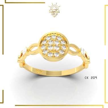 CINCIN EMAS ASLI KADAR 375 DAN KADAR 300 CINCIN LINGKARAN EMAS SIMPEL CK 209 8K