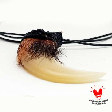 Vee Taring Kuku Sapi Kalung Liontin Unisex Putih
