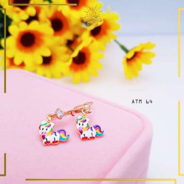 ANTING ANAK EMAS ASLI KADAR 8K DAN KADAR 6K ANTING EMAS ANAK MODEL SAPI KUDA PONI UNICORN LUCU ANTIN