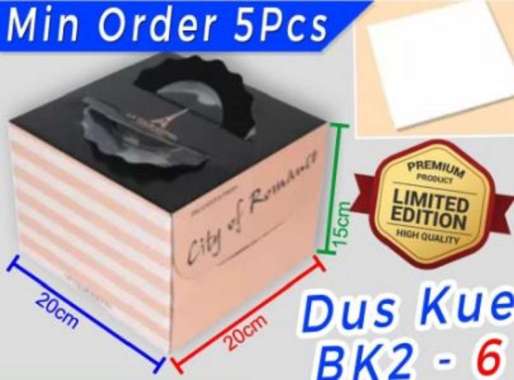 DUS KUE KERTAS CANTIK UKURAN 20X20X15CM - BK2 -6