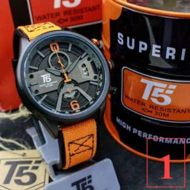 Jam Tangan Fashion Jam T5 H3584 original leather chronograph bergaransi free box