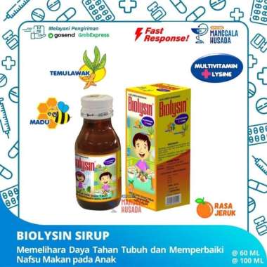 BIOLYSIN SIRUP RASA JERUK 60 ML / 100 ML 60 ML