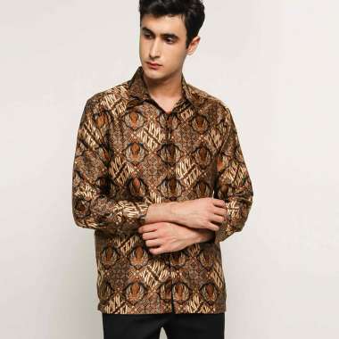 Jual Batik Heritage Royal Peach Flower Tail Slim Fit
