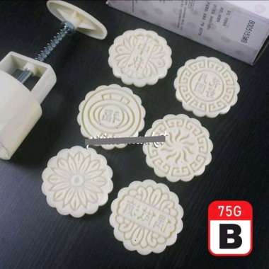 Cetakan Mooncake 75gr 6pcs Stempel/Cetakan Kue Bulan 75gram